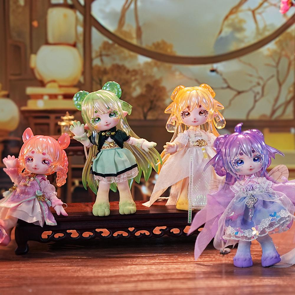 DBS MAYTREE 14см Кукла Древний Зверь Серия Весенний Лес Кукла OB11 Серия BJD Животный Стиль Кавайная Игрушка Сюрприз Слепой Бокс