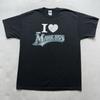 Винтажная футболка I Love The Florida Marlins 2003 Черная Размер L Мужская Футболка Сердце