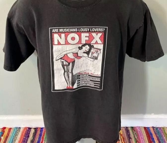 Футболка унисекс Nofx Band Mem, полный размер до 4XL, черная, 100% хлопок, TT1248