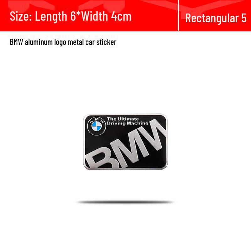 BMW M Performance Metal Logo Stickers: Aluminum Nameplate and Fender Decals