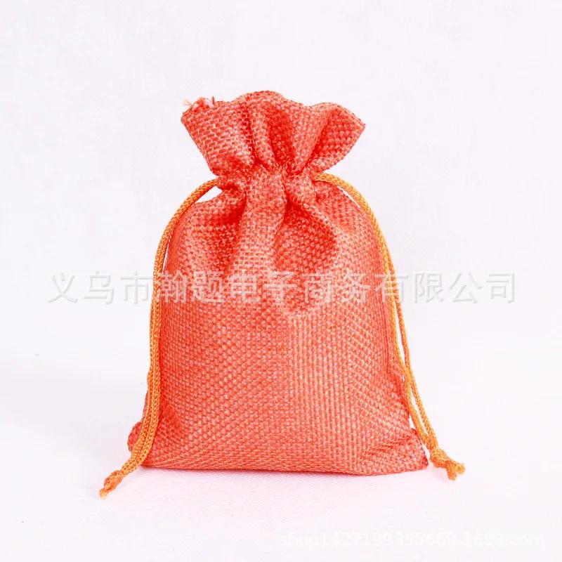 10Pcs/Lot 7x9 9x12 10x14 13x18cm Coffee Beans Storages Bag Plants Gift Pouches Jute Jewelry Sachet Xmas Party Decoration Pocket