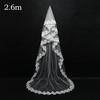 1pc Ivory White Bride Headwear Veil Lace Edge Tulle Accessories Wedding Bridal Church Comb