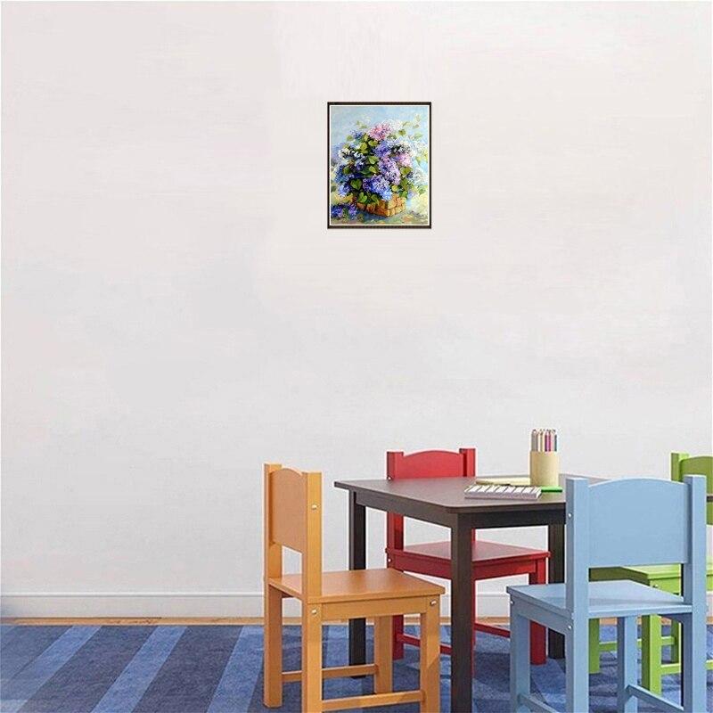 DIY цветок 5D алмазная живопись вышивка крестом полный круглый стразы сиреневый лавандовый бриллианты хобби домашний декор