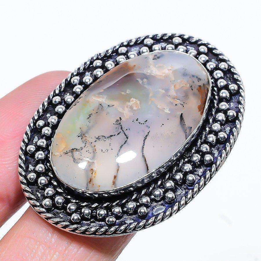Boulder Opal Gemstone Handmade 925 Sterling Silver Jewelry Ring Size 7.5 J9i80