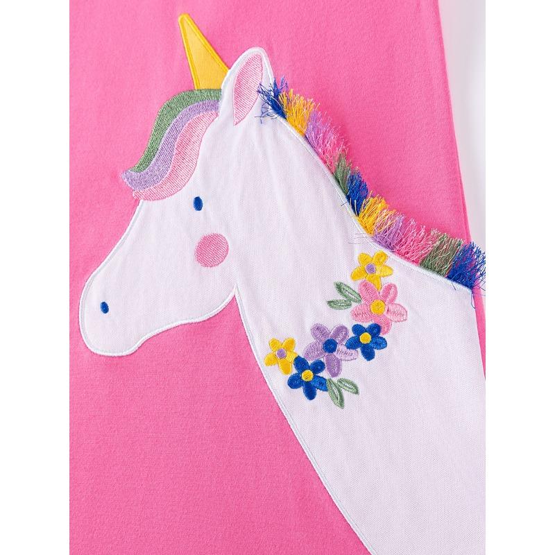 Autumn Long Sleeved Girls' Dress, European and American Cartoon Cotton Children's Dress