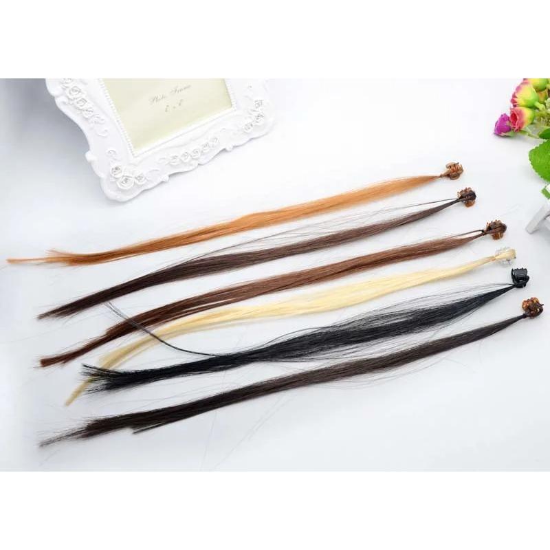 6pcs Girls Colorful Heart Wigs Ponytail Hair Ornament Princess Hair Claw Clips Twist Braid Headwear Kids Girls Hair Accessories