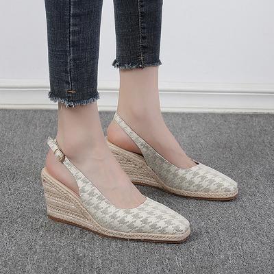 2024 модные туфли на высоком каблуке женские туфли для вечеринок на плоской платформе женские туфли-лодочки на танкетке брендовые женские туфли на танкетке 8 см плюс размер 42 A4626