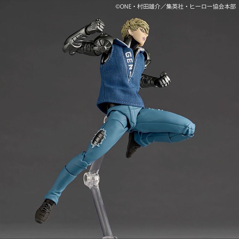 Оригинальная фигурка Геноса из One Punch Man Kaiyodo Revoltech Yamaguchi Артикулированная экшн-фигурка Аниме Украшение для рабочего стола Коллекционная игрушка