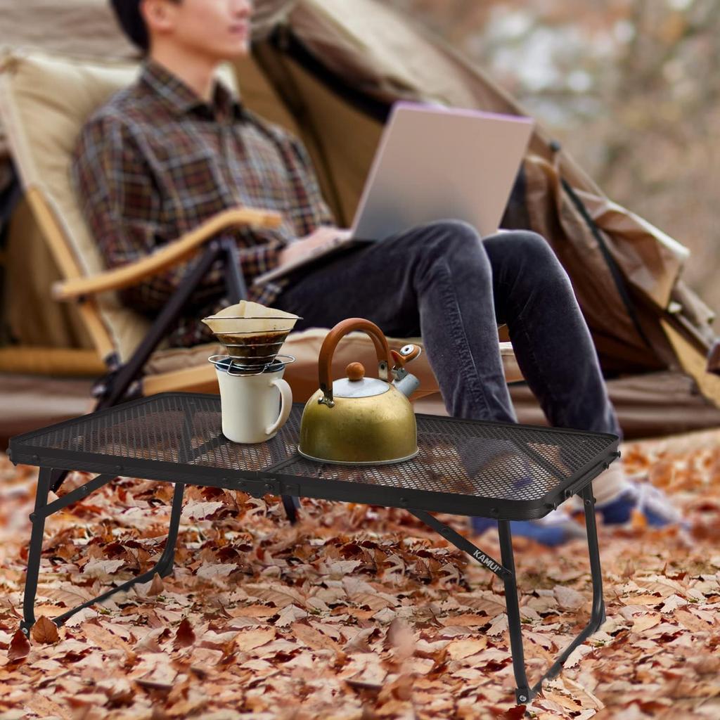 Сетчатый стол KAMUI Field Ground Rack, легкий, складной, компактный, штабелируемый, идеально подходит для кемпинга, пикника на открытом воздухе и т. д.