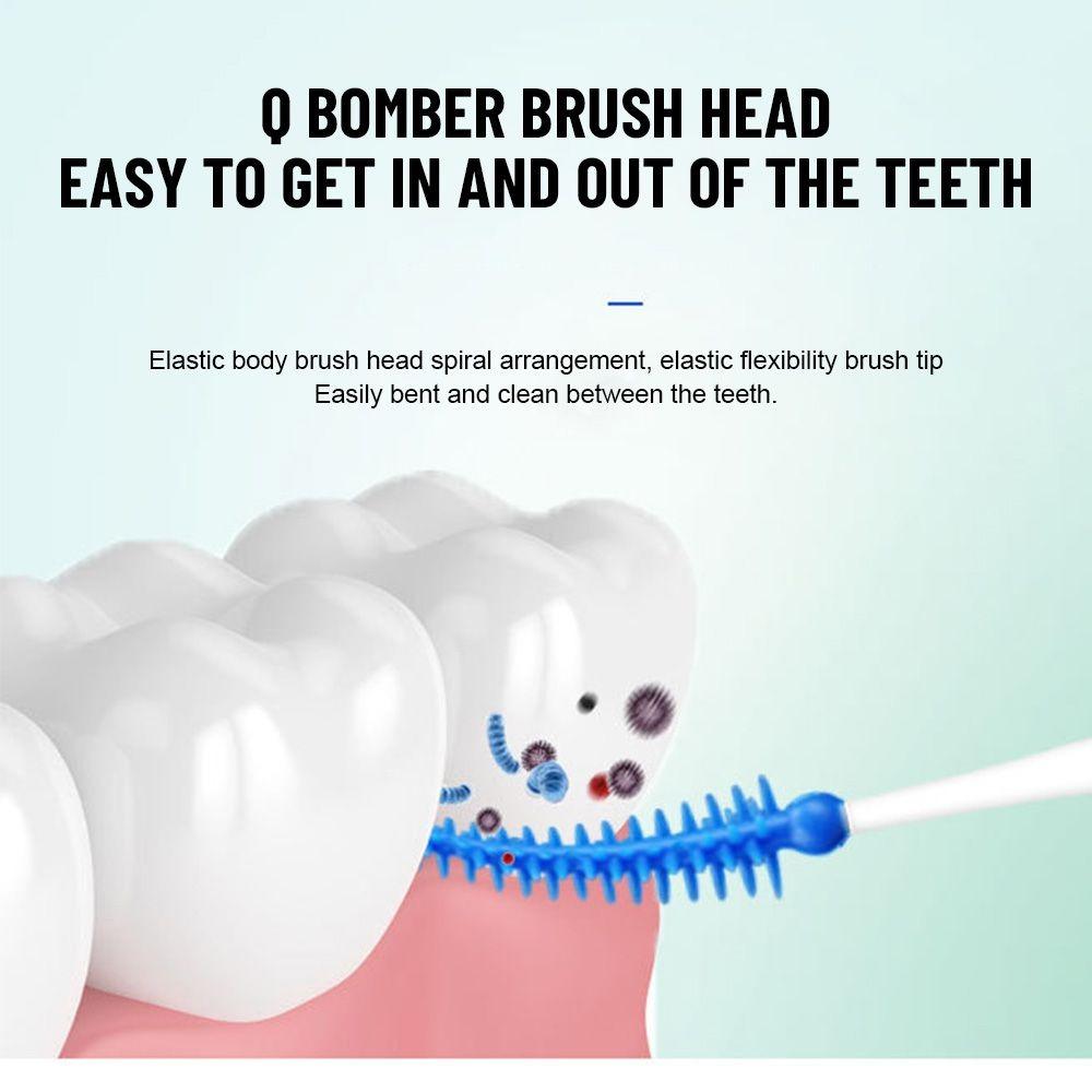 160 шт./коробка Массаж десен Силикагель Межзубная щетка Зубная щетка Зубная нить Очиститель зубов Унисекс