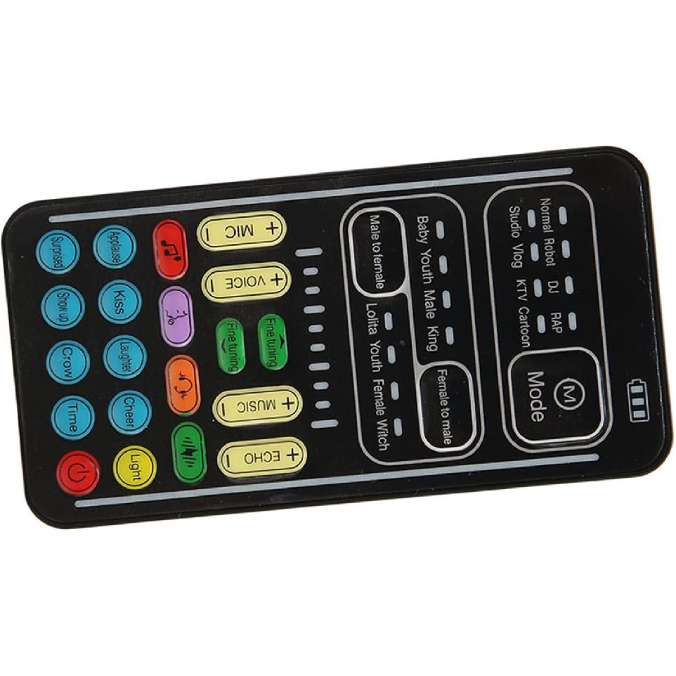 Live Sound Card Voice Changer, Portable Mini Voice Changer Device, Voice Disguiser with 8 Sound Effects Handheld Mini Sound Card, I9, for Mobile