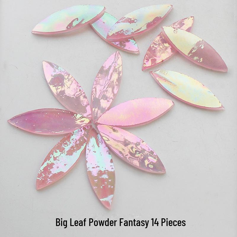 Смешанные цветные листовые слюдяные стеклянные мозаичные детали для украшения подсвечника своими руками