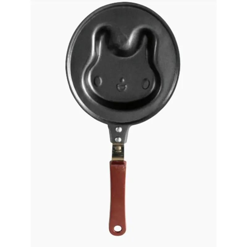 Мультяшная мини-сковорода с плоским дном, креативная сковорода с антипригарным покрытием, бытовая сковорода для завтрака, сковорода в форме животного, сковорода в форме сердца YLE475