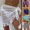 Cover Up Breathable Lace-up Polyester Pool Party Sundress Swimsuit Skirt for Beachwear