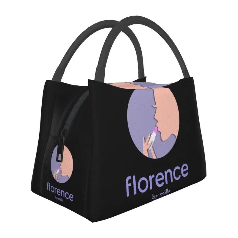Пользовательские помады Florence By Mills Lunch Bag Женщины Cooler Теплый изолированный Lunch Box для пикника Кемпинга Работа Путешествия