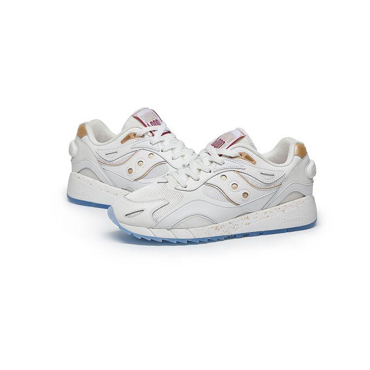 SAUCONY Shadow 6000 Retro Comfortable Synthetic Leather Durable Low-Top Casual Running Shoes Unisex Sneaker White Platinum S79020-1