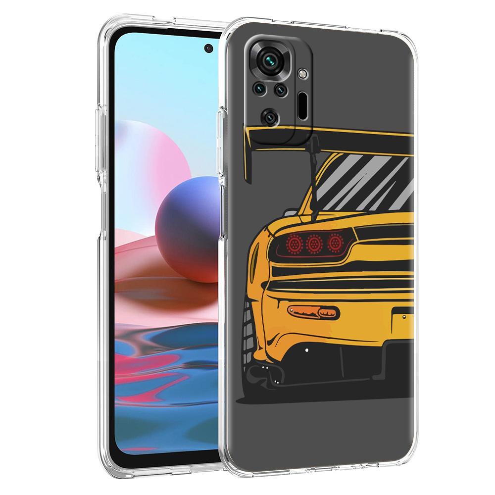 Чехол для телефона для Xiaomi Redmi Note 15 14 5G 13 12 10 11 Pro Plus 4G 14C 13C 12C Мягкий ТПУ чехол Япония JDM Спортивные Автомобили Комикс