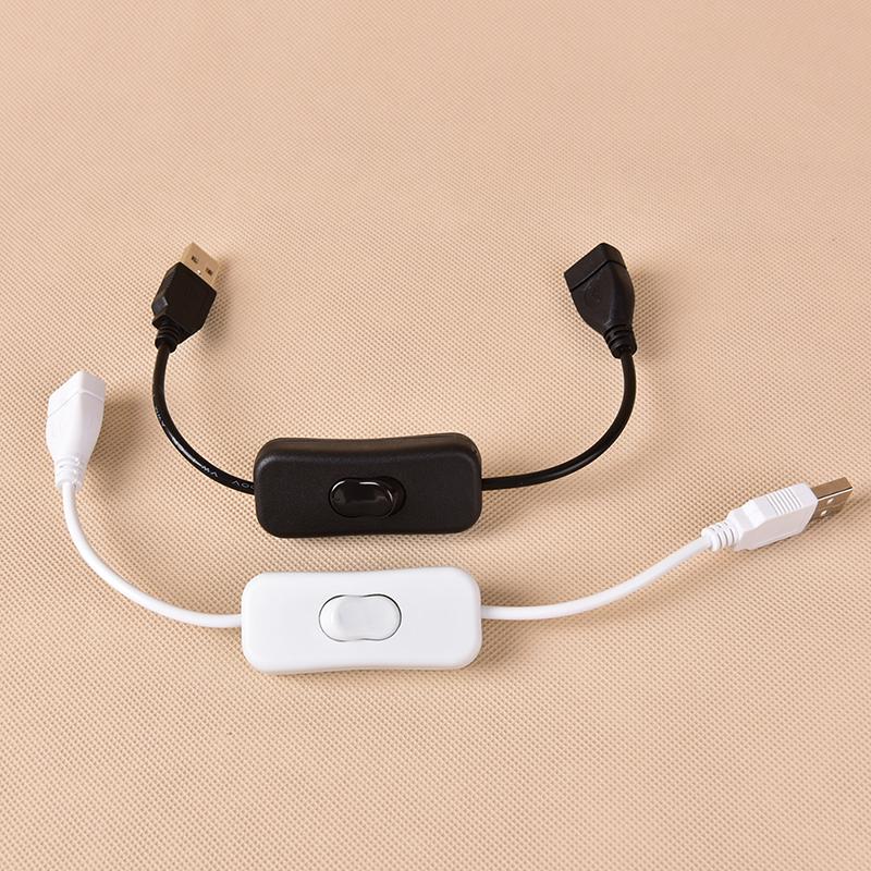 USB-кабель между мужчинами и женщинами Переключатель ON OFF Кабель Переключатель светодиодной лампы Power Line 2 Color