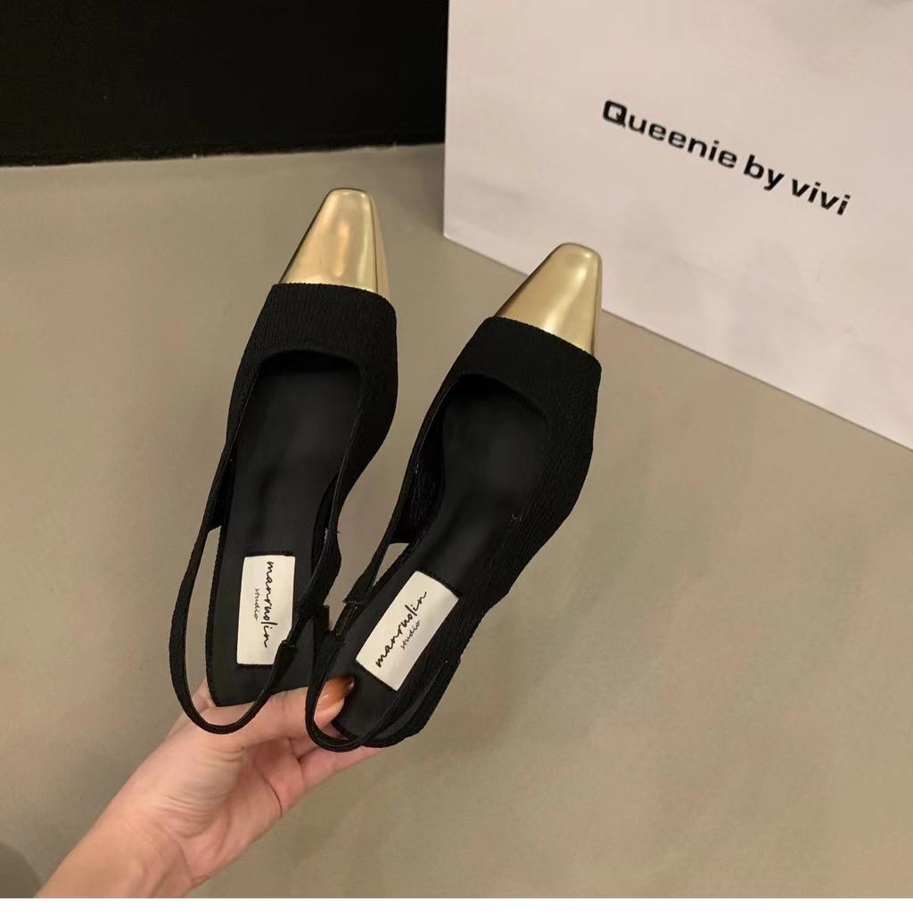 Новые женские туфли на низком каблуке, женские туфли для платья, на среднем каблуке, свадебные сандалии, универсальные остроносые туфли принцессы