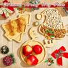 Santa Tree Shape Sushi Plate Tree Appetizer Platter Wooden Christmas Tray for Food Desserts Snacks Sushi Gifts for Household