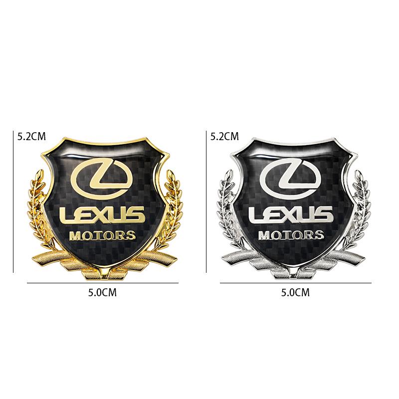 2PCS 3D Metal Emblem Sticker Car Badge Decal for Lexus F SPORT NX RX ES UX GS GX IS LS LX CT LC LBX 350h 450h etc