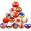 15-Piece Polandball Plush Toys, Country Ball Plushies, 10cm, Country Ball Keychain