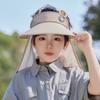 Quick Dry Kids Shawl Sun Hat Removable Baby Sun Protection Hat Fashion Cartoon Empty Top Hat  Girls