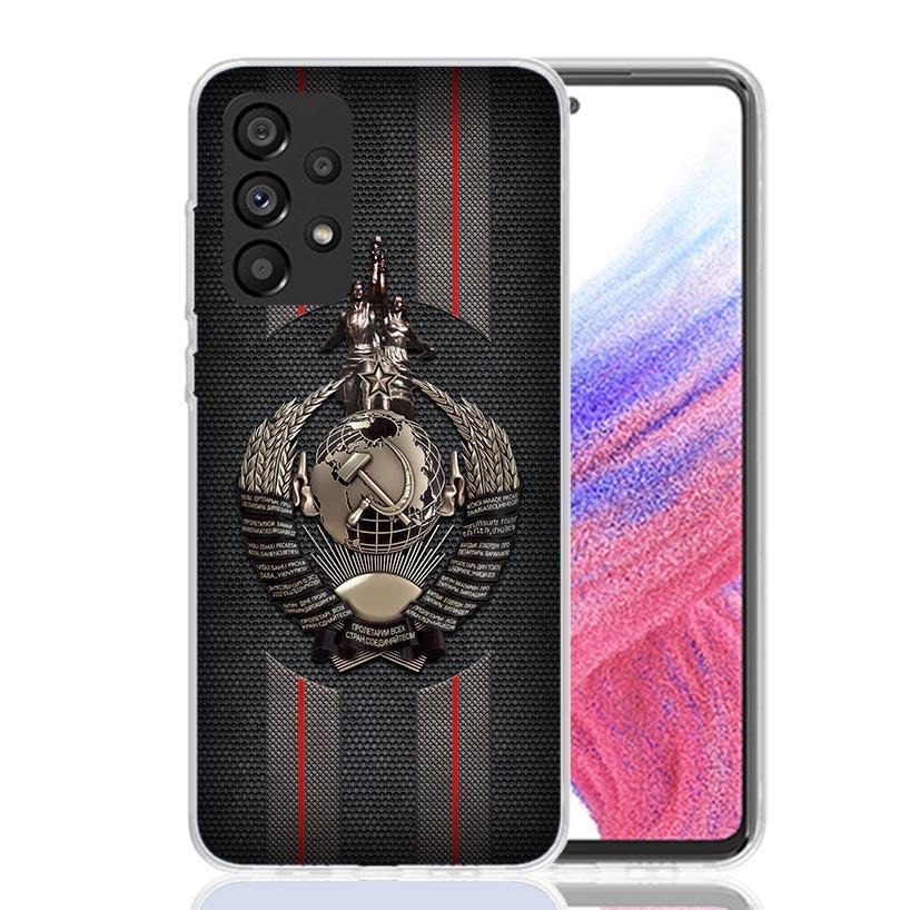 Russia Vintage USSR Communism Phone Case For Samsung Galaxy A17 A16 A14 A15 A13 A57 A56 A54 A55 A53 A37 A36 A34 A35 A33 A26 A24