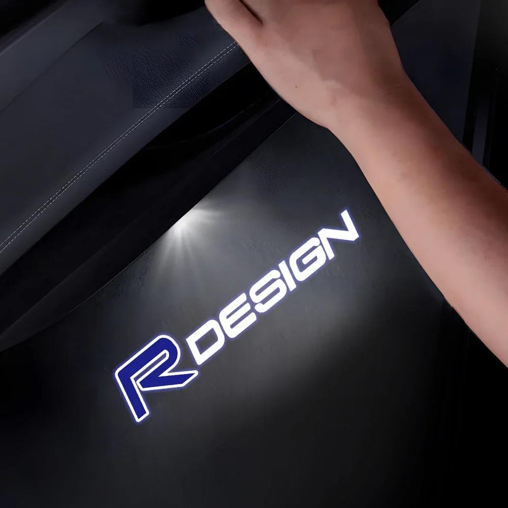 For Volvo Rdesign V50 S60 XC60 S40 XC40 XC90 V6 Accesorios 2PCs Car Door Light LED Welcome Laser Projector Logo Lamp Backlight