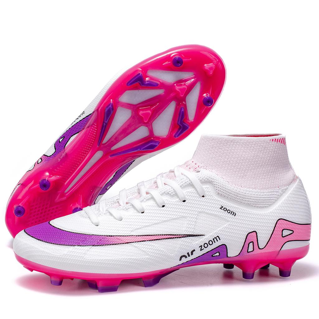 Новые мужские высокие футбольные бутсы, шипы для травы, нескользящие футбольные кроссовки для футзала, высококачественные, для матчей в зале и на улице, распродажа