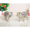 Metal Elephant Polish Set for Showpiece Enhance Your Home, Office, Table Decorative (Silver, Medium) - 2 Pieces