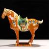 1pcs Trio-colored Glazed Pottery of the Tang Dynasty Ceramic Souvenirs Horse Craft Gifts Living Room Decoration Home Decorations