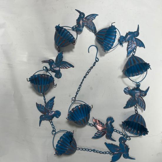 94,5-дюймовая подвесная дождевая цепочка-колибри, улавливатель дождя, декоративная цепочка для замены водосточной трубы для желобов патио и двора