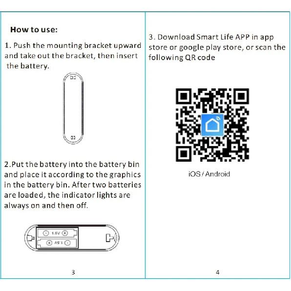 ONENUO Tuya Smart WiFi Door Sensor 80dB Sound Window Sensor Smart Life Arm Disarm Door Sensor APP Alert Alarm Door Sensor