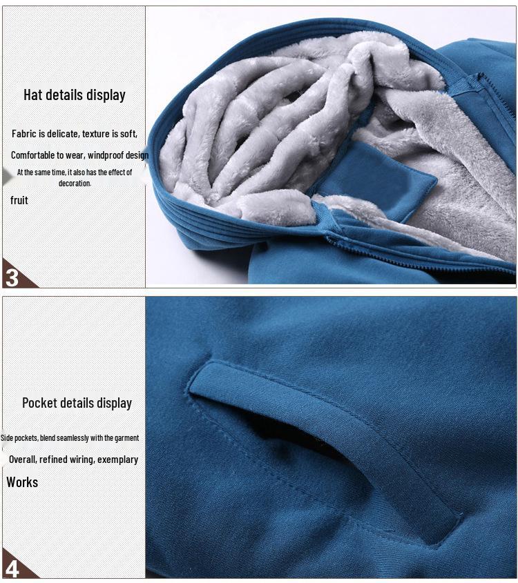 Мужская теплая толстая хлопковая куртка с капюшоном и флисовой подкладкой 2021