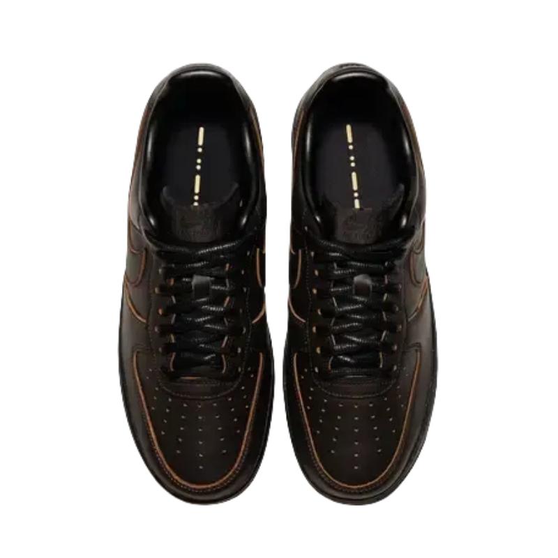 Nike Air Force 1 Low 07 Premium Мужские Код Морзе Бархатный Коричневый Черный Металлический Золотой IM8056-220