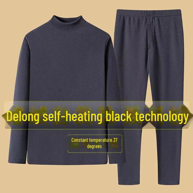 Мужской самонагревающийся комплект нижнего слоя на осень/зиму: Дышащая рубашка и леггинсы, защищающие от холода, для людей среднего возраста и молодежи