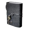 Vintage Leather Journal Book Of Shadow Grimoire Antique Deckle Paper Lock Closer