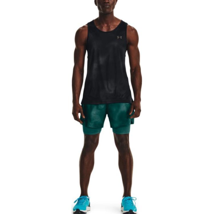 Under Armour Iso-Chill однотонная безрукавная спортивная футболка для бега для мужчин, черные 1377875-001