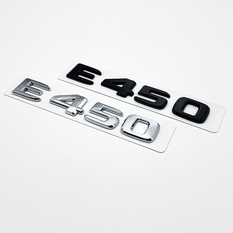 SXFA2 Black Silve Letters E200 E260 E300 E400 E450 E220d E350d E400d 4Matic ABS Emblem for Mercedes Benz Car Trunk Logo Sticker