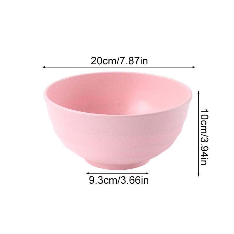 1 шт., прочная миска для семейного сбора в скандинавских цветах, защита от падений, бытовая цветная миска для еды из пшеничной соломы
