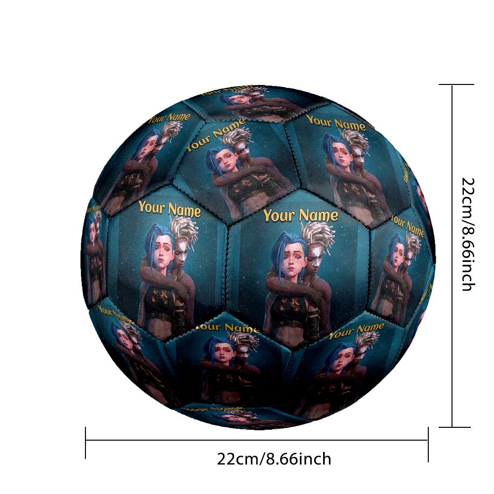 Custom Text Size 5 Soccer Ball, Standard Match Football For OutdoorArcane