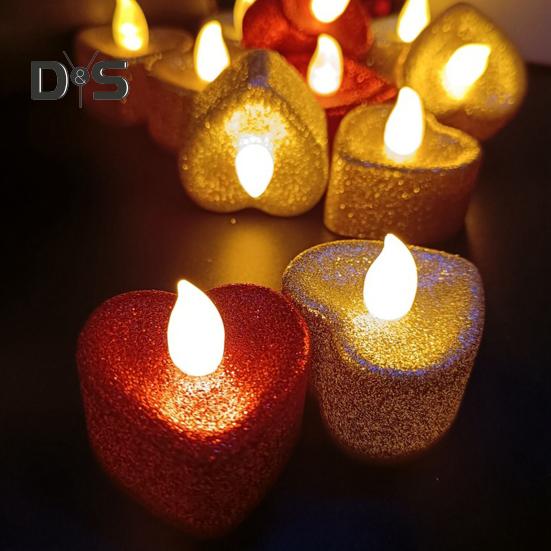 12 Pack Battery Operated Tea Light Candles Flickering Flameless LED Candle Lights Realistic Wicks Tabletop Lamp Decoration
