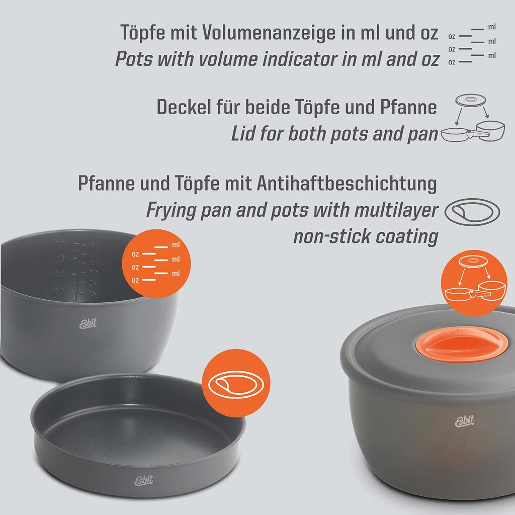 Esbit Aluminum Cook Set ESCW2500NS