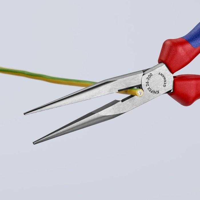 KNIPEX Long Radio Pliers 200mm 2612200 (Silver/Red/Blue)