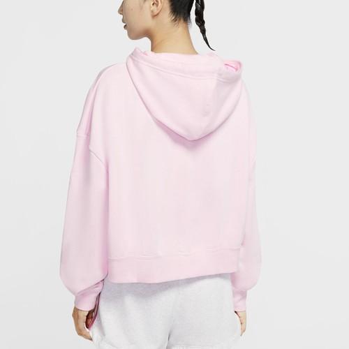 Nike Розовый укороченный спортивный свитшот с 3D-печатью логотипа для женщин