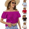 Spring/Summer 2023 Women's Off-the-Shoulder Ruffle Blouse - European and American Style