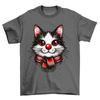 Cute Cat Red Nose Novelty Funny T-Shirt Adults and Kids Comedy Tee Shirt