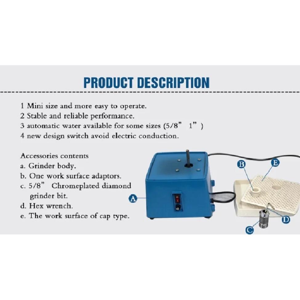 220V Mini Electric Grinder With Bracket Household Tools Diamond Glass Art Glass Grinding Tool Automatic Watering Edging Machine