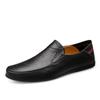 Classic Business Shoes Genuine Leather Mens Slip On Flats All-match Male Comfortable Loafers Casual Shoes Soft-Soled Moccasins